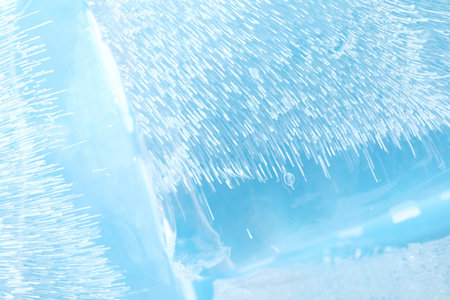 Texture of clear ice as background, closeup