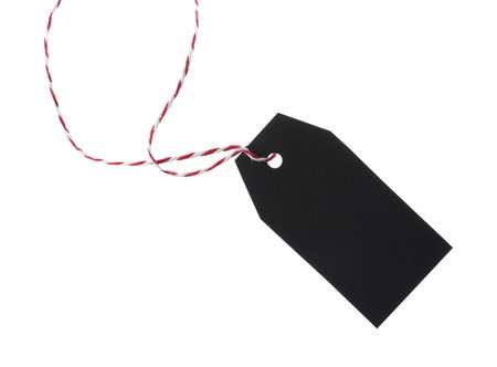 Blank tag with string isolated on whiteの写真素材
