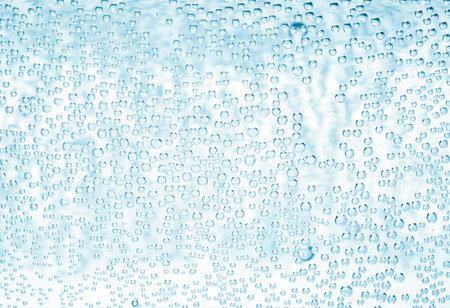 Closeup view of soda water with bubbles