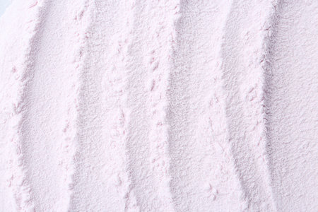 Superfood. Acerola powder as background, top viewの写真素材