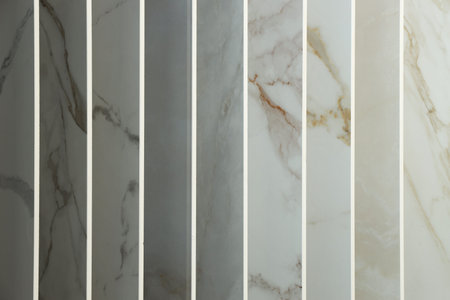 Many different samples of tiles as background, closeupの写真素材