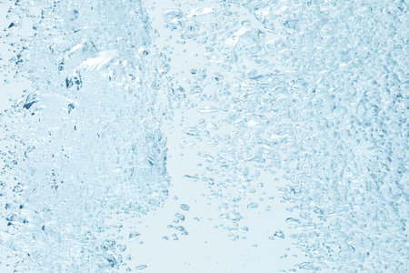 Closeup view of soda water with bubbles