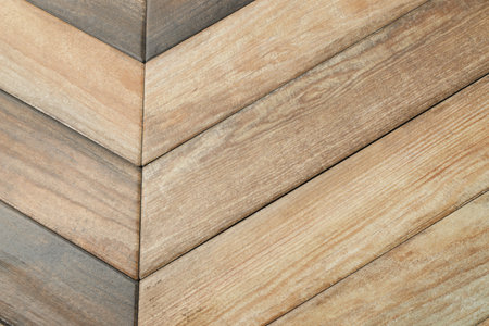 Texture of wooden tiles as background, top viewの写真素材