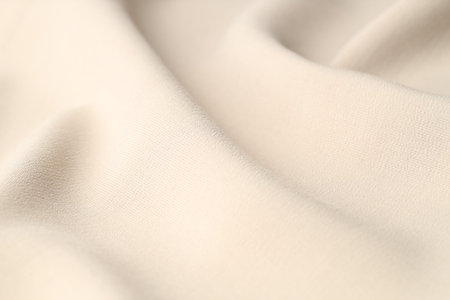 Texture of beige fabric as background, closeupの写真素材