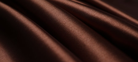 Beautiful crumpled silk fabric as background, closeupの写真素材