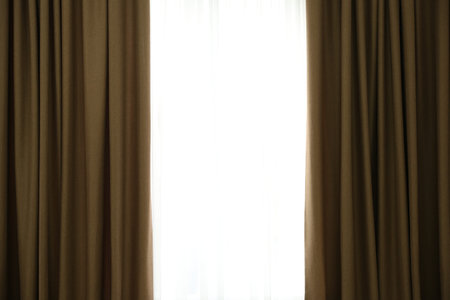 Window with elegant curtains. Modern home interiorの写真素材