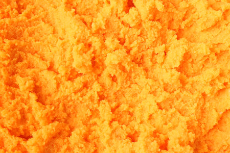 Tasty orange sorbet as background, closeup viewの写真素材