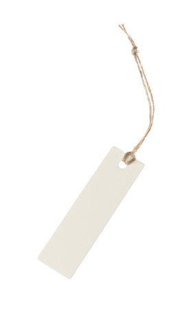 Blank tag with string isolated on whiteの写真素材