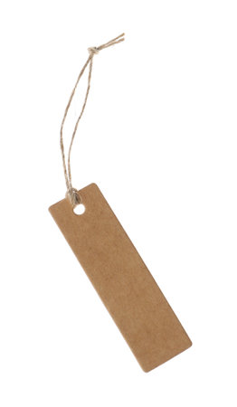 Blank tag with string isolated on whiteの写真素材