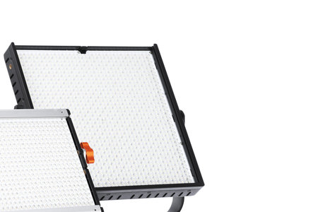 Professional lighting equipment isolated on white. Photo studio tool
