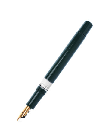 One fountain pen in air isolated on whiteの写真素材