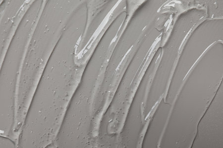 Collagen gel on grey background, top viewの写真素材