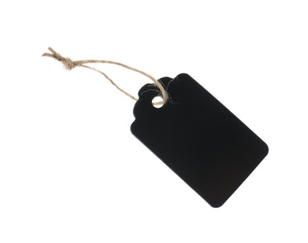 Blank tag with string isolated on whiteの写真素材