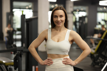 Portrait of professional personal trainer in gym