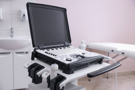Modern ultrasound machine in clinic. Medical equipmentの写真素材