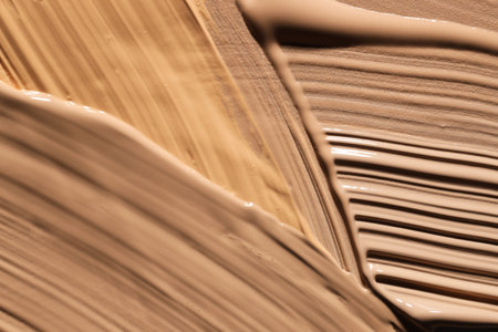 Colorful skin foundations as background, closeup viewの写真素材