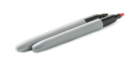 Two bright color markers isolated on white