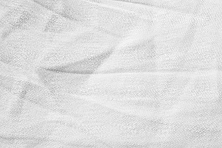 Texture of white fabric as background, top viewの写真素材