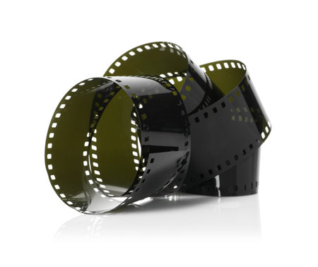Strip of photographic film isolated on white