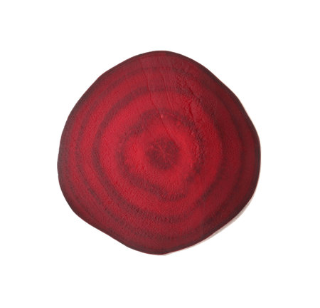 Piece of fresh red beet isolated on white
