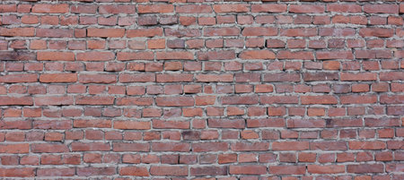 Texture of red brick wall as background, closeup