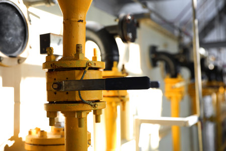 Modern granary with different equipment, inside viewの写真素材