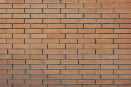 Texture of red brick wall as background, closeup
