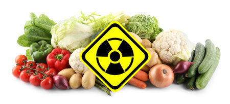 Fresh vegetables on white background.の写真素材