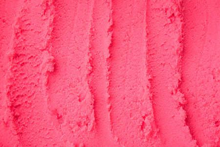 Delicious raspberry sorbet as background, top view