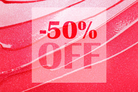 Flyer design with pink lip gloss