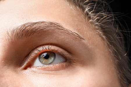 Closeup view of woman with beautiful eyesのeditorial素材