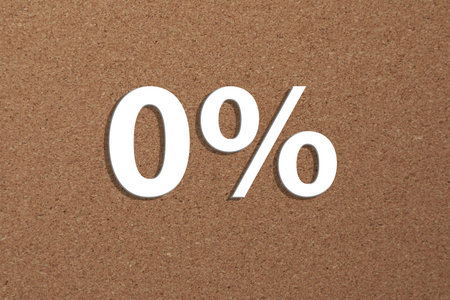 0% against cork background