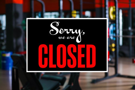 Sign in gymの写真素材