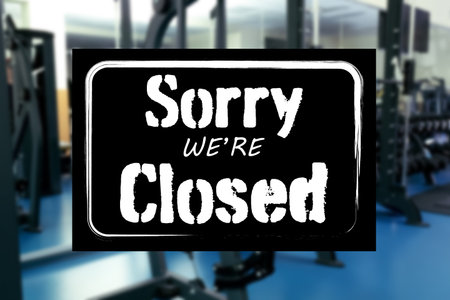 Sign in gymの写真素材