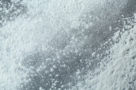 Talcum powder on black background, top viewの写真素材