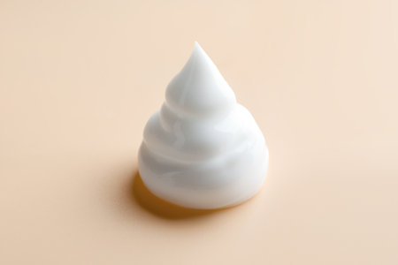 Sample of moisturizing cream on beige background, closeupの写真素材