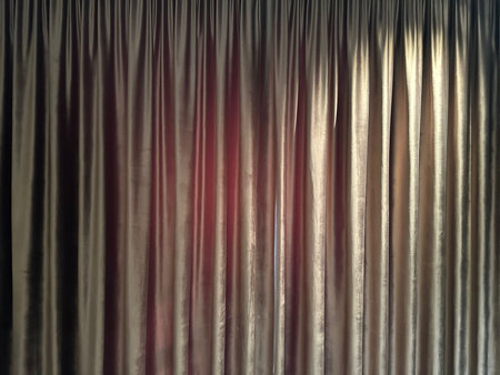 View of beautiful shiny curtain as backgroundの写真素材