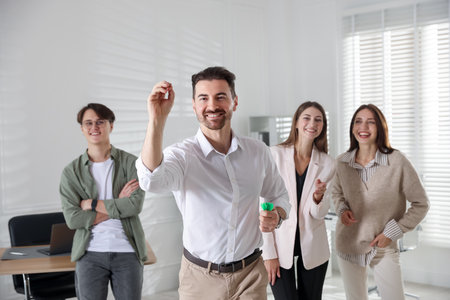 Group of colleagues in office