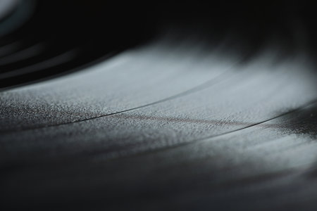 Vintage vinyl record as background, closeup viewの写真素材