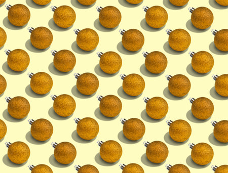 Christmas balls on light background. Pattern designの写真素材