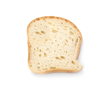 Toast bread slice isolated on white