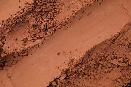 Pile of cocoa powder as background, top view