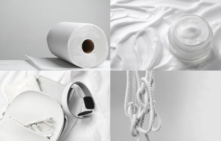 Color of year. Collage with photos in trendy shadeの写真素材