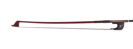 One double bass bow isolated on white