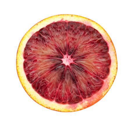 Half of orange isolated on whiteの写真素材