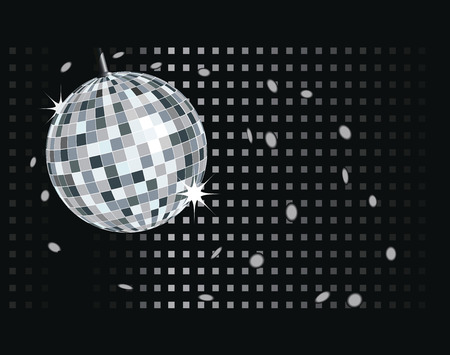 set vector disco balls for discoのイラスト素材