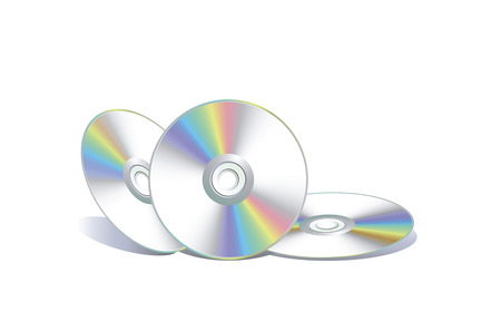set vector varicoloured CD diskのイラスト素材
