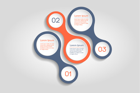 Metaball infigraphic flat design elementsのイラスト素材