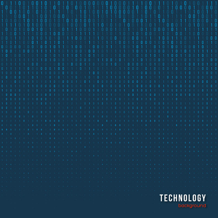Abstract matrix digital background. Software developer programming, binary computer code. Coding, hacker concept. Vector illustration.のイラスト素材