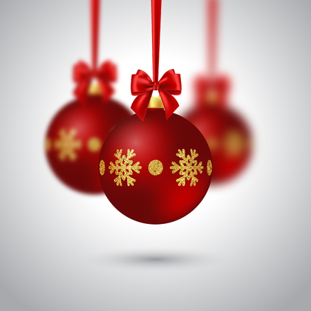 Realistic Christmas bauble on plain background.のイラスト素材